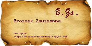 Brozsek Zsuzsanna névjegykártya